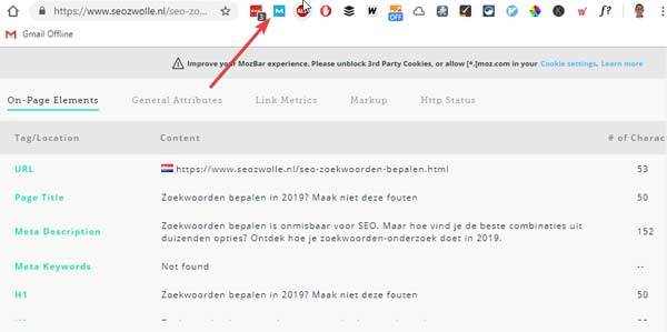 De MozBar is onmisbaar voor SEO